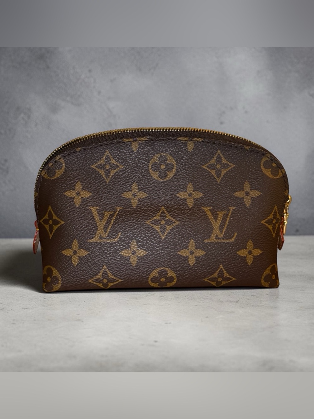 Louis Vuitton Monogram Pouch in Brown and Tan Canvas